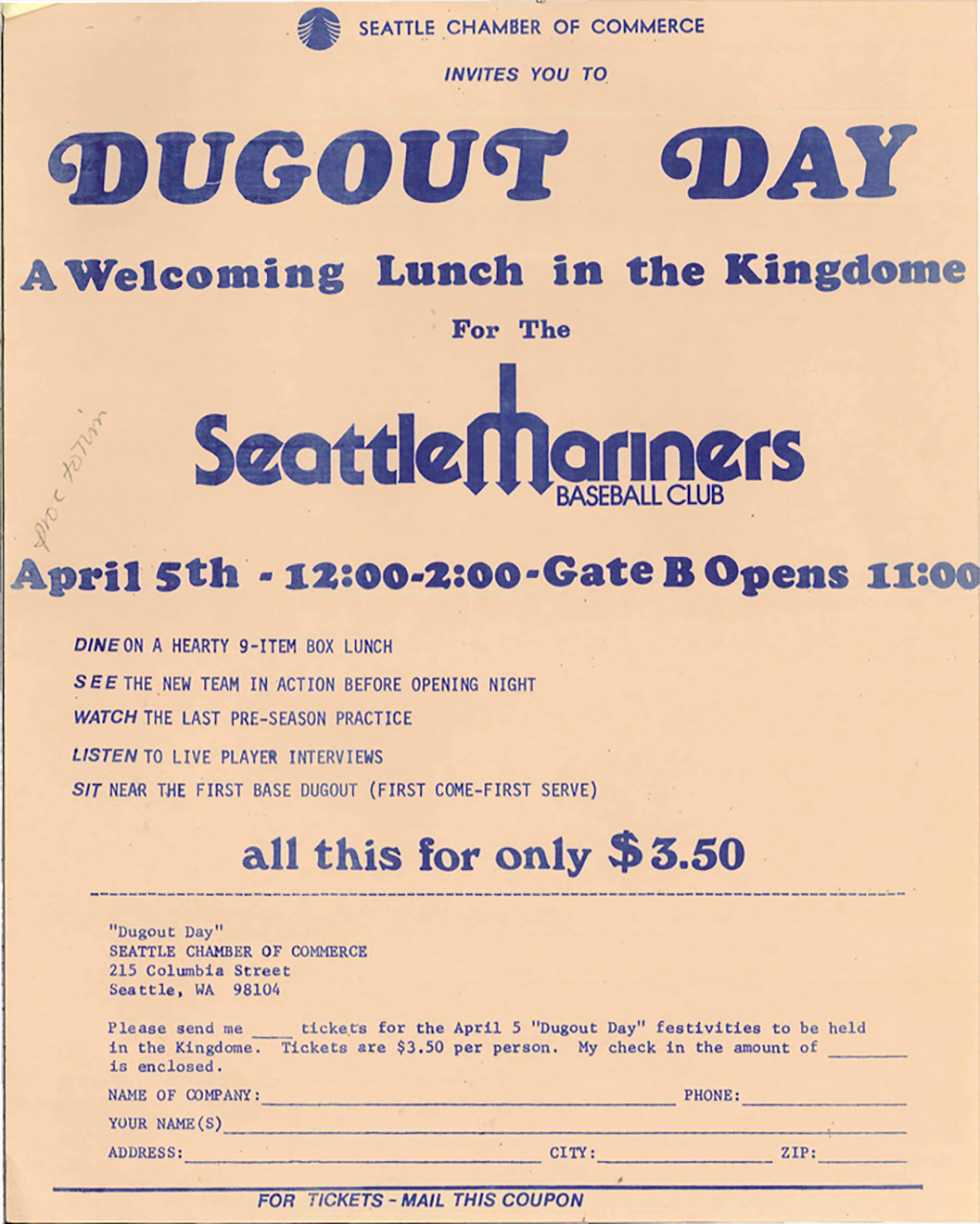 In honor of opening day, here is my inaugural 1977 Mariners game