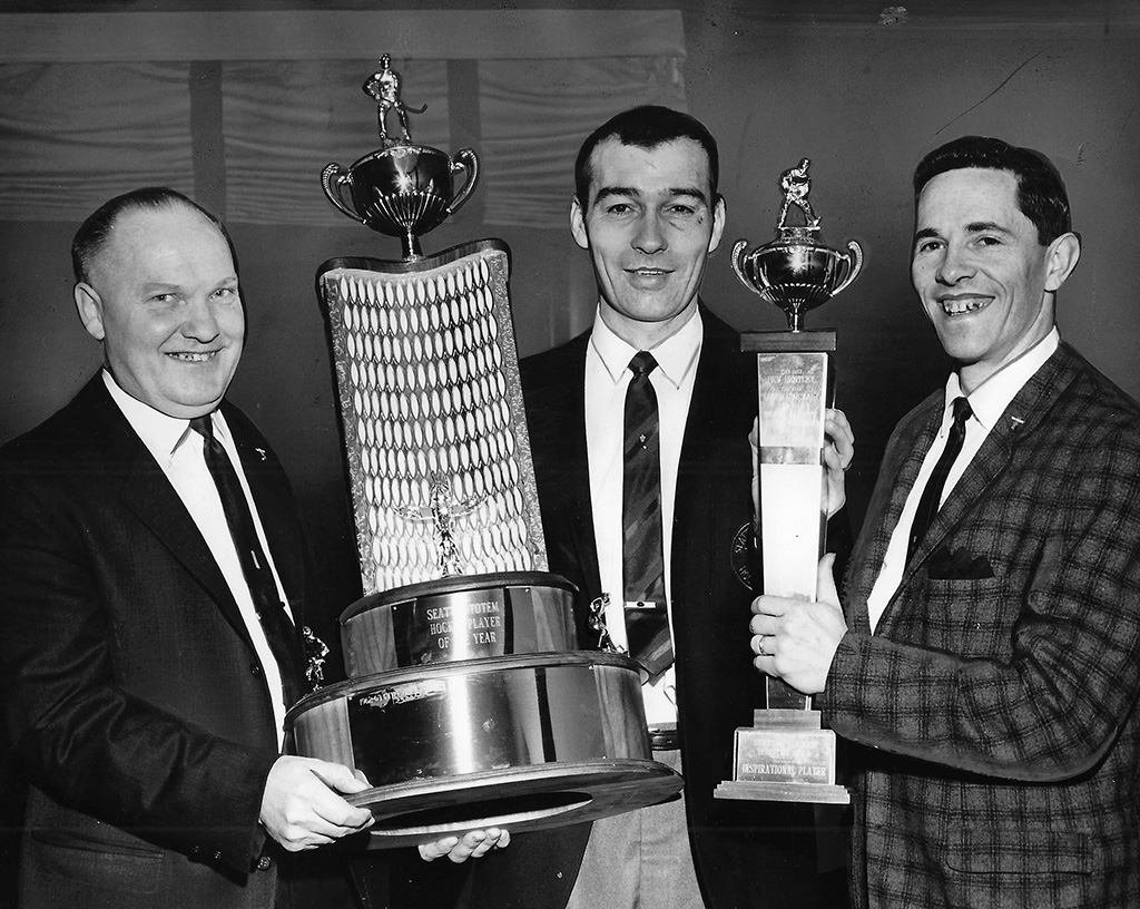 1966-68 WHL Seattle Totems # 7 Guyle Fielder Game Worn Jersey