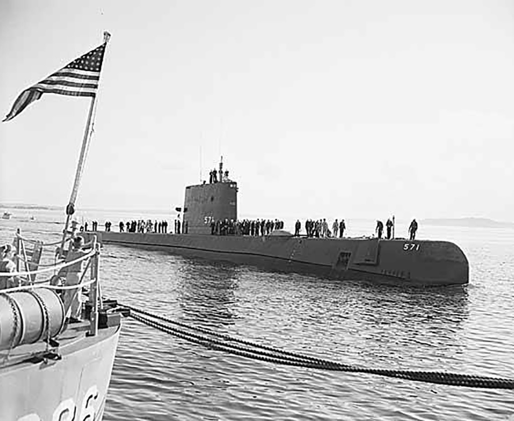 First nuclear submarine USS Nautilus visits Seattle and crew