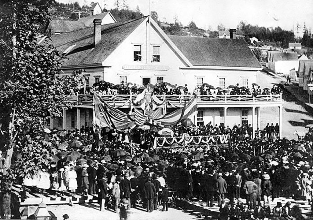 Now & Then -- Seattle's Memorial Service for Garfield -- September 26, 1881  - HistoryLink.org