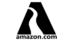 A black triangle with a river shaped squiggle in the middle. 