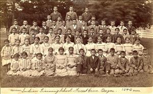 Students, Indian Training School, Forest Grove Oregon, 1881