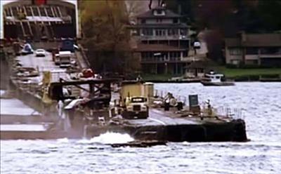 
Lake Washington Floating Bridge sank during a storm November 28, 1980